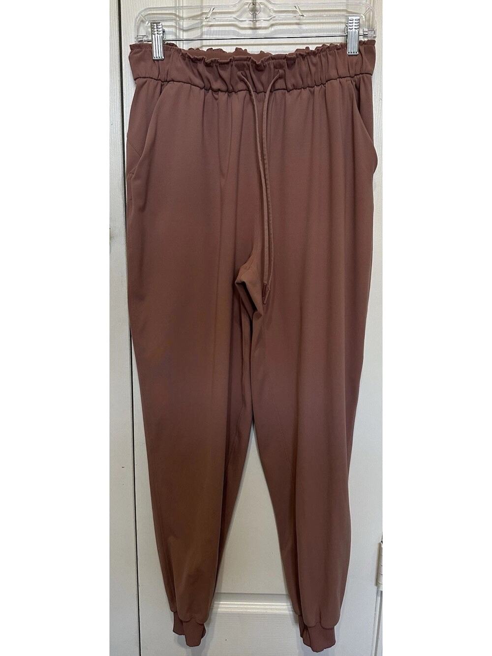 Lululemon Stretch High Rise Jogger Spiced Chai Pink Gym Running Size 8